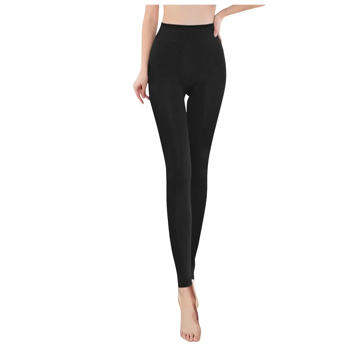 Faux Sheer Fleece Lined Tights