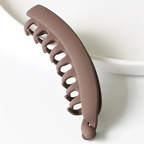 Frosted Banana Hair Claw Clip