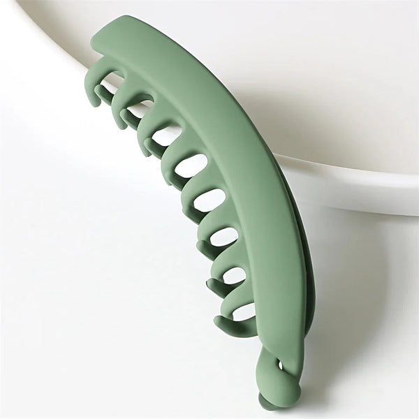 Frosted Banana Hair Claw Clip